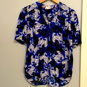 Anthropologie Emily Isabella Panther Top